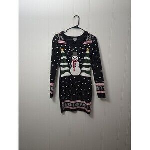 Xhilaration Snowman Christmas Sweater Dress Small